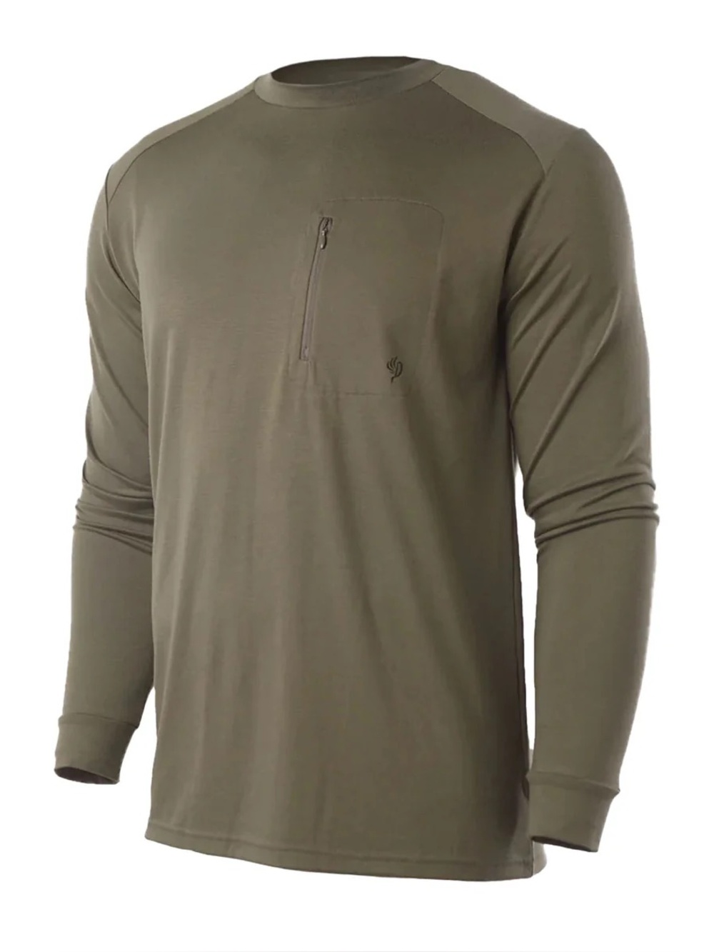 Duck Camp Lightweight Bamboo LS Crew in Moss